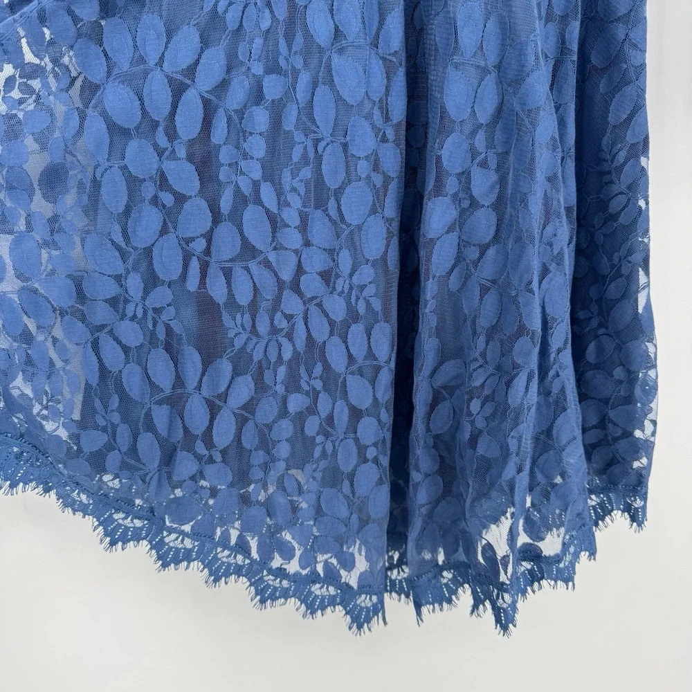Free People Blue Asymmetrical Lace Dress - Picture 7 of 11